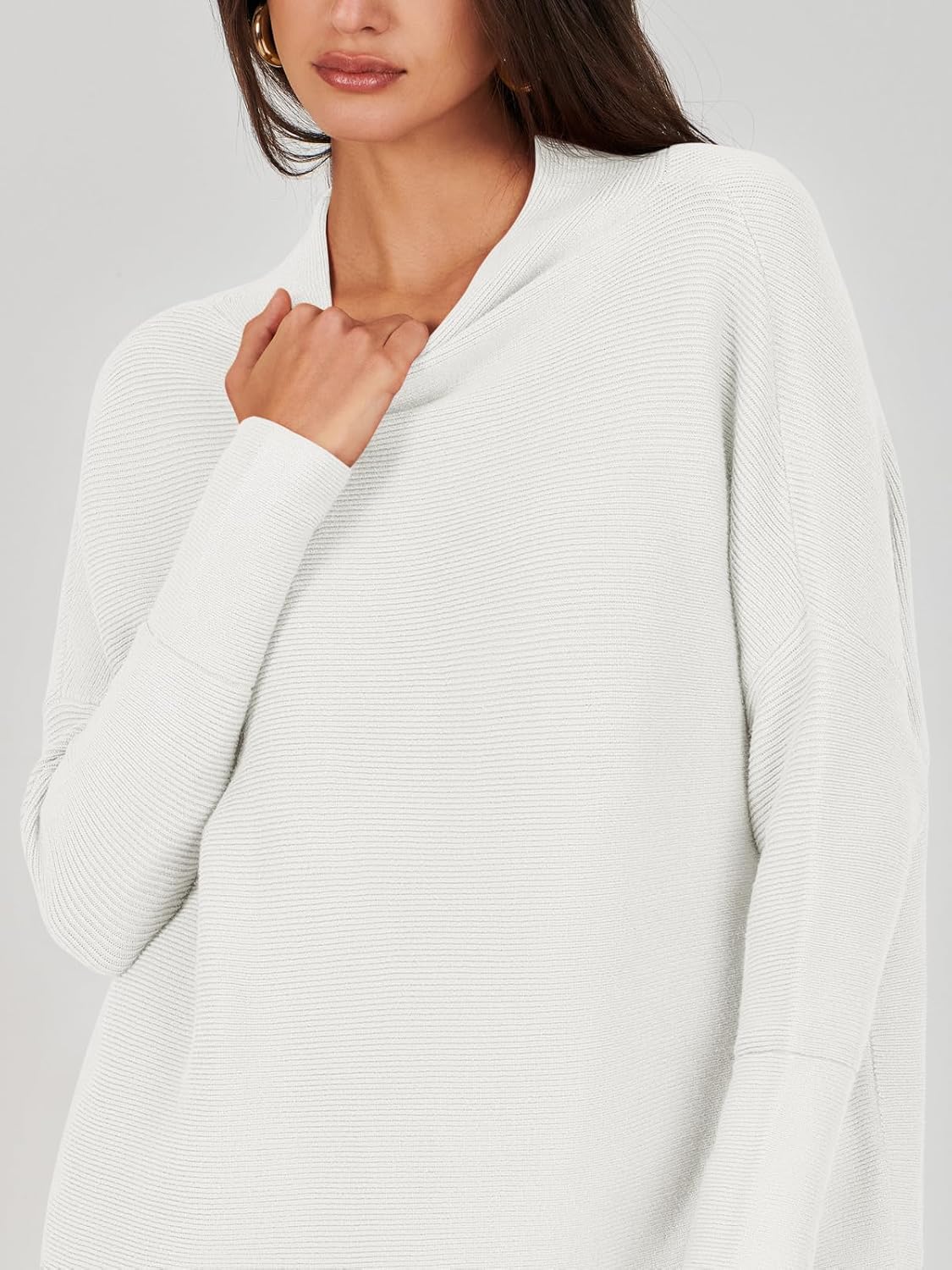 ANRABESS Women Oversized Casual Loose Turtleneck Long Sleeve Slouchy Baggy Knit Tunic Sweaters Pullover 2025 Fall Outfits