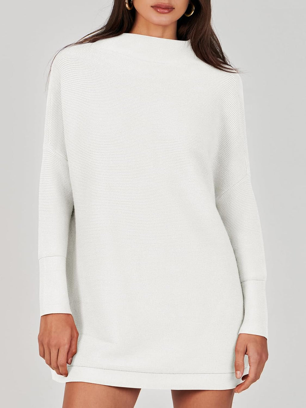 ANRABESS Women Oversized Casual Loose Turtleneck Long Sleeve Slouchy Baggy Knit Tunic Sweaters Pullover 2025 Fall Outfits