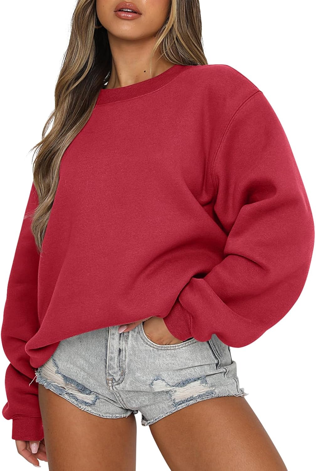 ANRABESS Womens Sweatshirts Crewneck Fleece Oversized Pullover Sweaters Fall Winter Cute Tops Teen Girls Preppy Clothes 2025