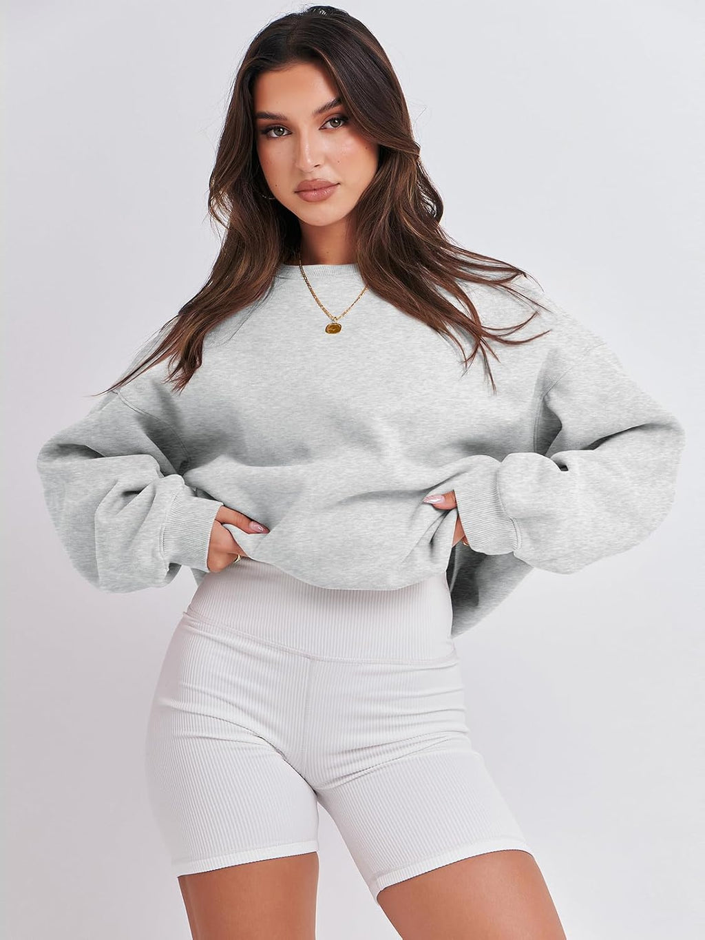 ANRABESS Womens Sweatshirts Crewneck Fleece Oversized Pullover Sweaters Fall Winter Cute Tops Teen Girls Preppy Clothes 2025