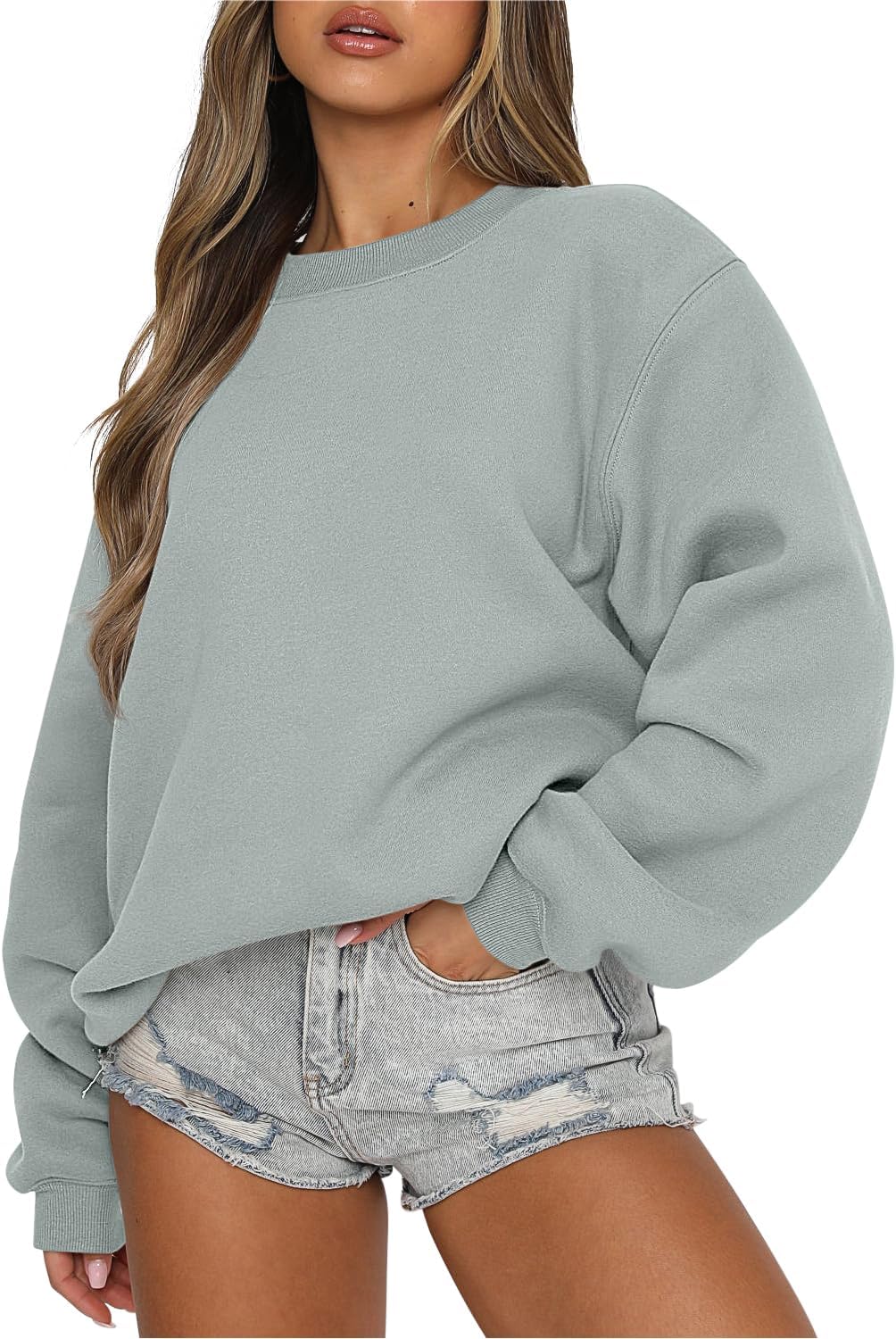 ANRABESS Womens Sweatshirts Crewneck Fleece Oversized Pullover Sweaters Fall Winter Cute Tops Teen Girls Preppy Clothes 2025