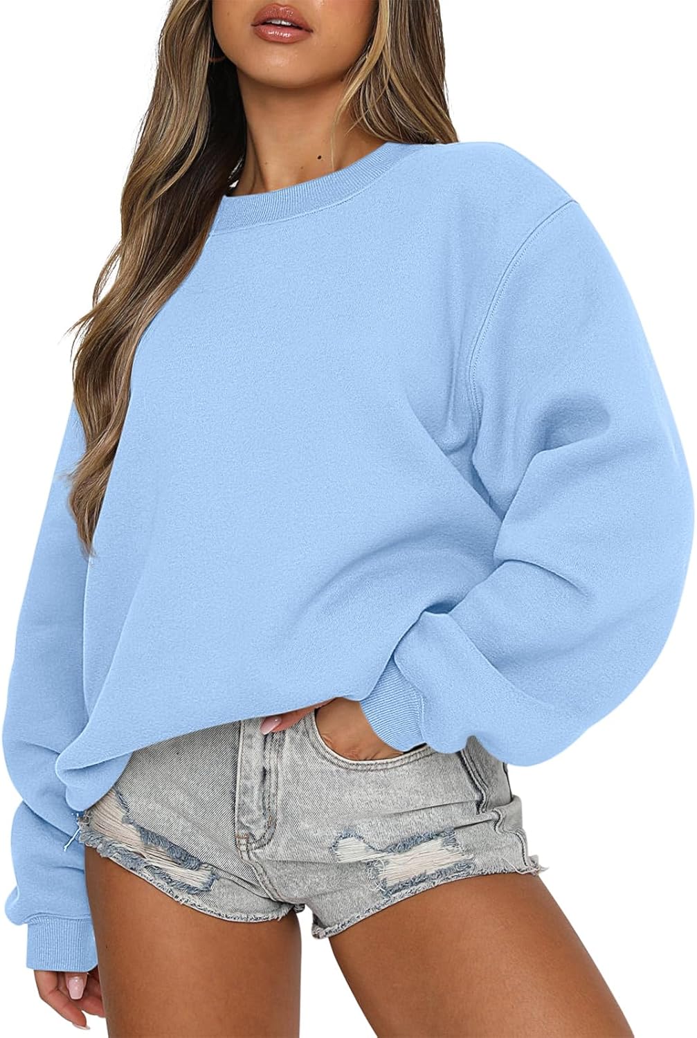 ANRABESS Womens Sweatshirts Crewneck Fleece Oversized Pullover Sweaters Fall Winter Cute Tops Teen Girls Preppy Clothes 2025