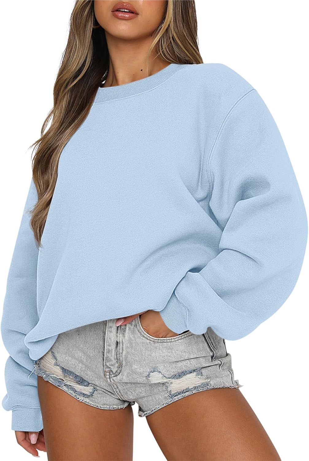 ANRABESS Womens Sweatshirts Crewneck Fleece Oversized Pullover Sweaters Fall Winter Cute Tops Teen Girls Preppy Clothes 2025