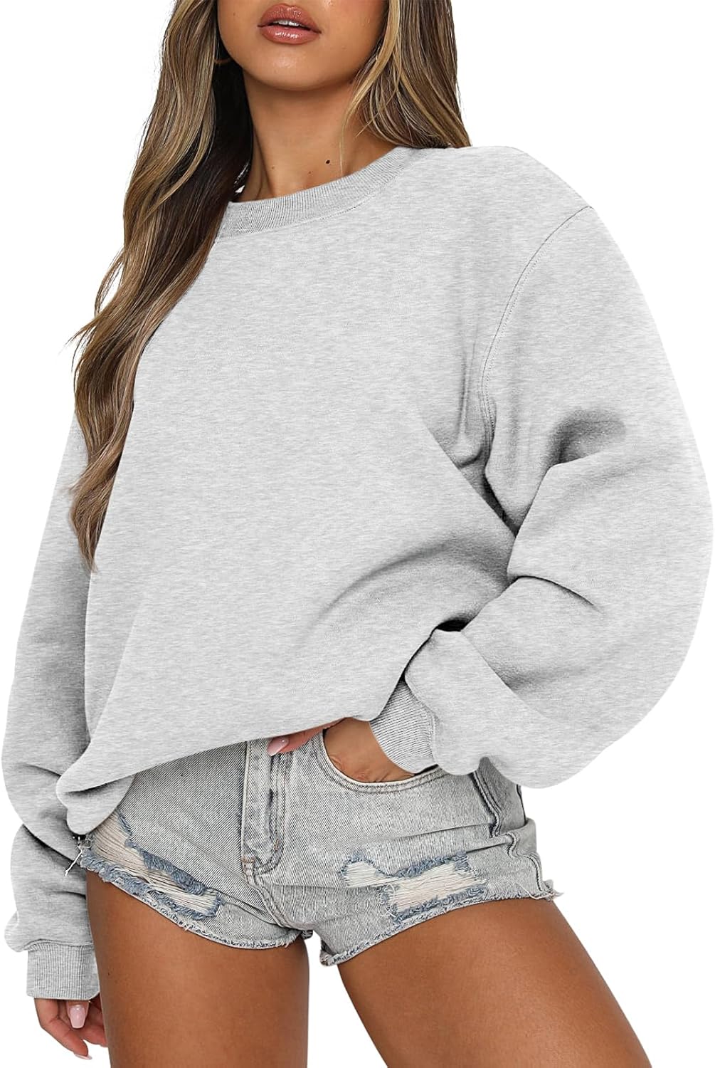 ANRABESS Womens Sweatshirts Crewneck Fleece Oversized Pullover Sweaters Fall Winter Cute Tops Teen Girls Preppy Clothes 2025