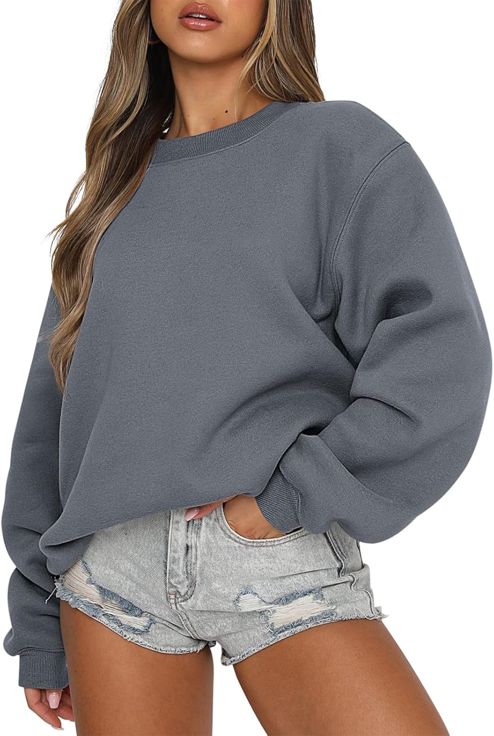 ANRABESS Womens Sweatshirts Crewneck Fleece Oversized Pullover Sweaters Fall Winter Cute Tops Teen Girls Preppy Clothes 2025