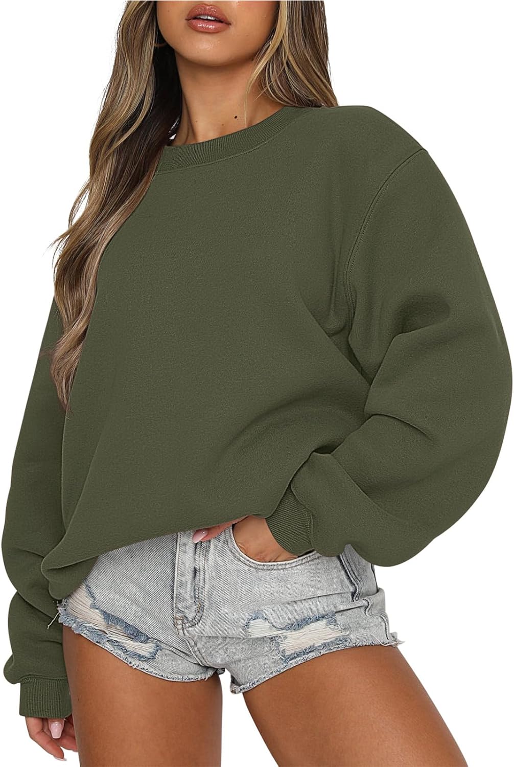ANRABESS Womens Sweatshirts Crewneck Fleece Oversized Pullover Sweaters Fall Winter Cute Tops Teen Girls Preppy Clothes 2025