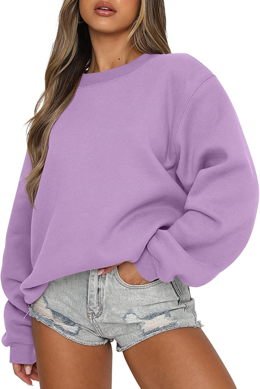 ANRABESS Womens Sweatshirts Crewneck Fleece Oversized Pullover Sweaters Fall Winter Cute Tops Teen Girls Preppy Clothes 2025