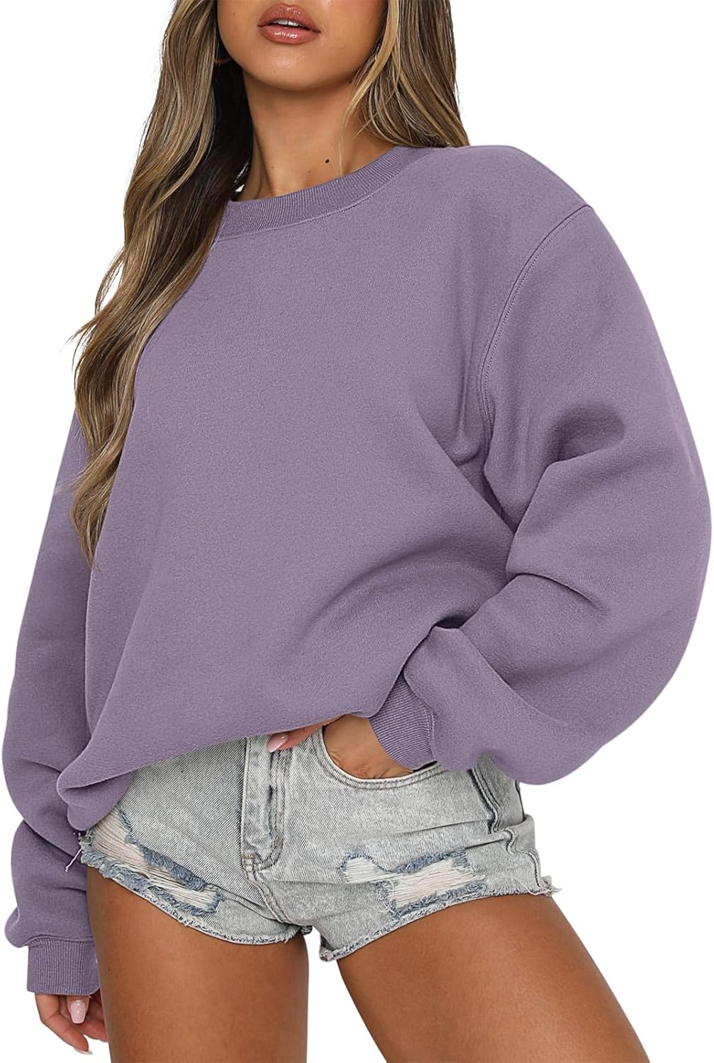 ANRABESS Womens Sweatshirts Crewneck Fleece Oversized Pullover Sweaters Fall Winter Cute Tops Teen Girls Preppy Clothes 2025