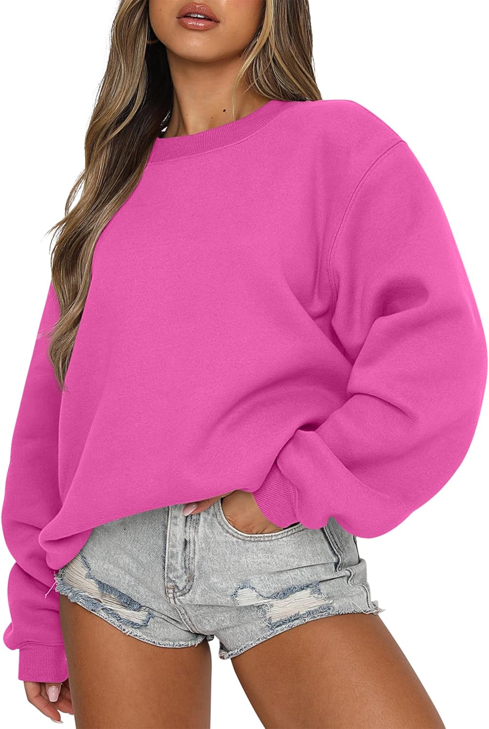 ANRABESS Womens Sweatshirts Crewneck Fleece Oversized Pullover Sweaters Fall Winter Cute Tops Teen Girls Preppy Clothes 2025