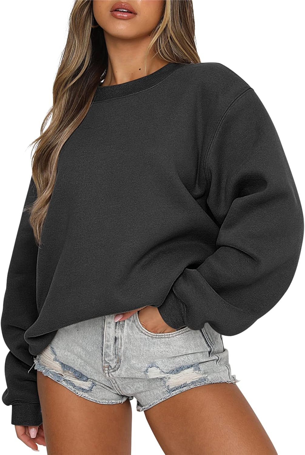 ANRABESS Womens Sweatshirts Crewneck Fleece Oversized Pullover Sweaters Fall Winter Cute Tops Teen Girls Preppy Clothes 2025
