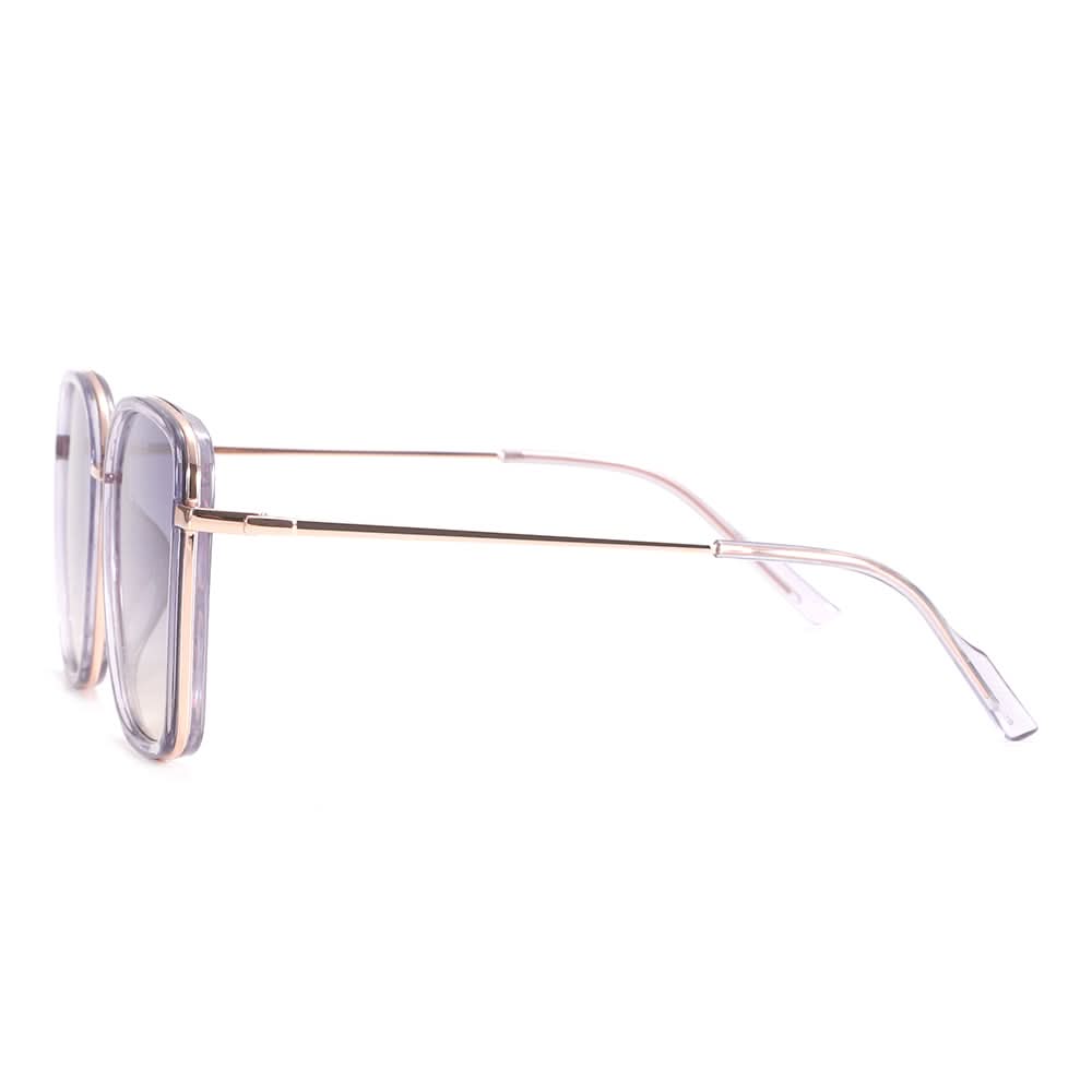 Dollger Wine Color Vintage Metal Geometric Tinted Sunglasses